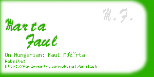 marta faul business card